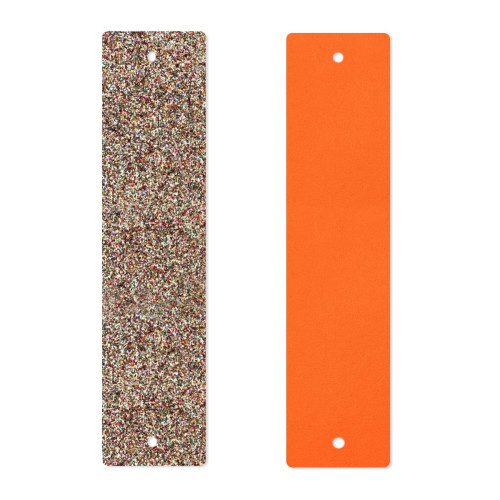 BANDA CUERO - PULSERA MULTICOLORED GLITTER / TANGERINE