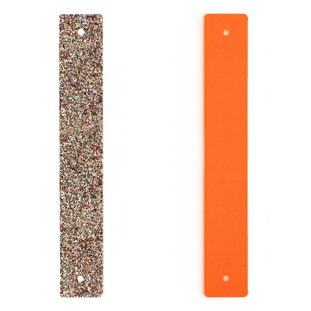LEATHER BAND - BRACELET MULTICOLOURED GLITTER / TANGERINE