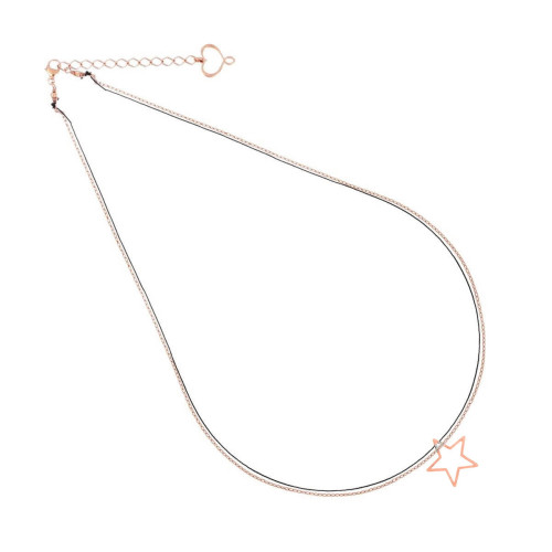 COLLAR DE CADENA E HILO CON PEQUEÑA ESTRELLA ENCIMA