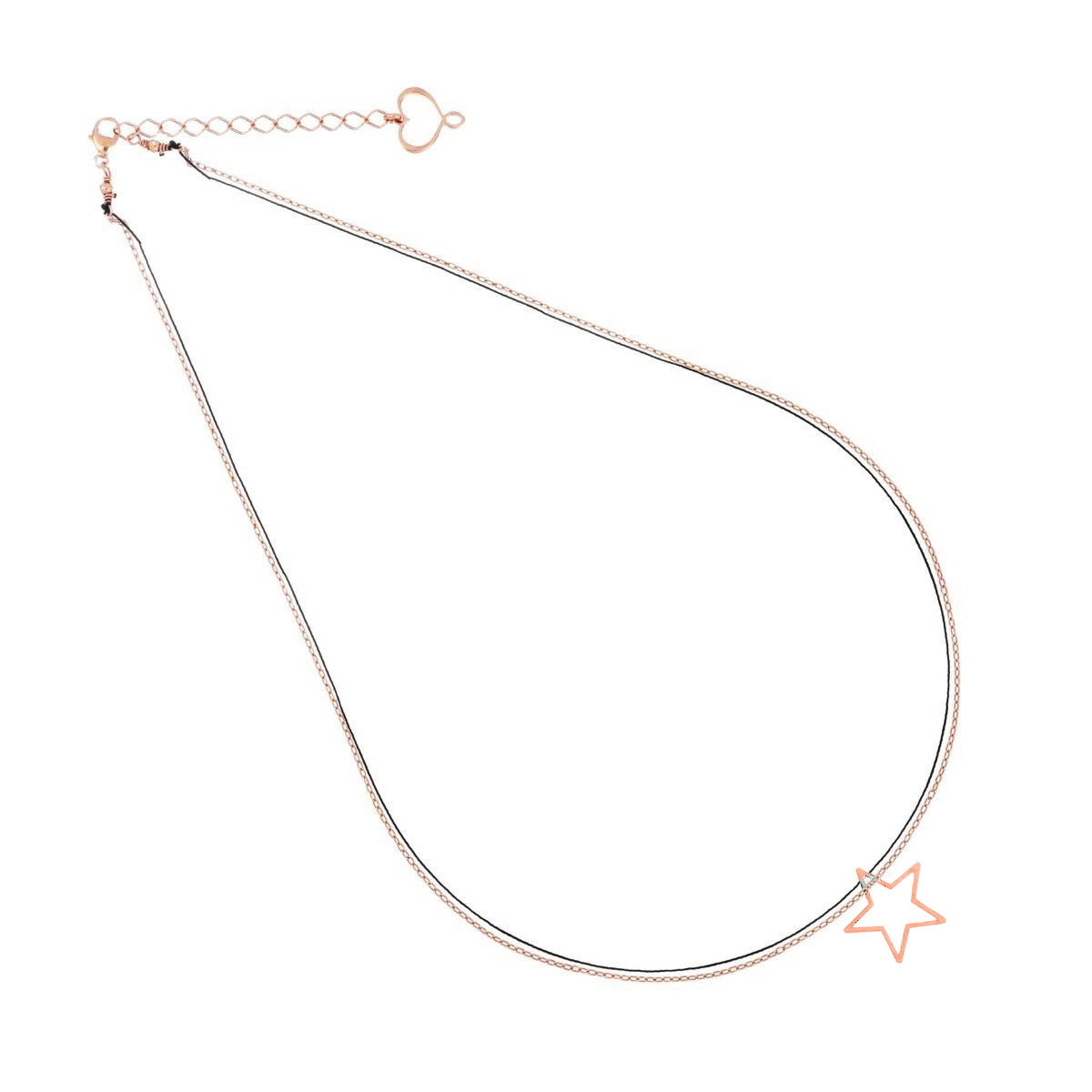 COLLAR DE CADENA E HILO CON PEQUEÑA ESTRELLA ENCIMA