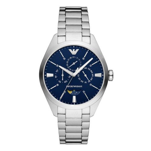 RELOJ DE ACERO INOXIDABLE DE TRES MANECILLAS CON FASE LUNAR
