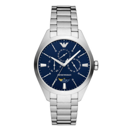 STAINLESS STEEL THREE-HAND STAINLESS STEEL WATCH WITH MOON PHASE