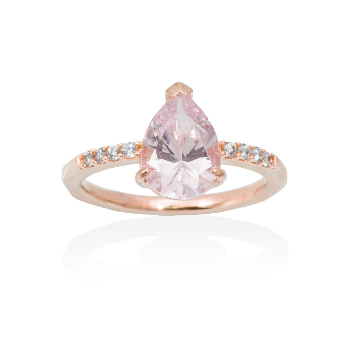 PINK ORLEANS RING IN PINK SILVER