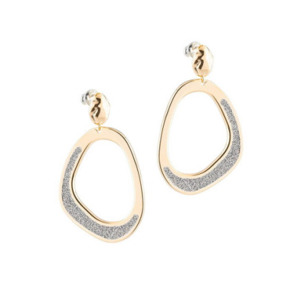JOLIE SILVER EARRINGS WITH DIAMOND SAND