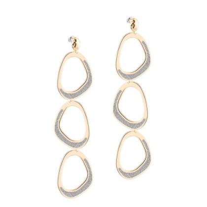JOLIE SILVER EARRINGS WITH DIAMOND SAND
