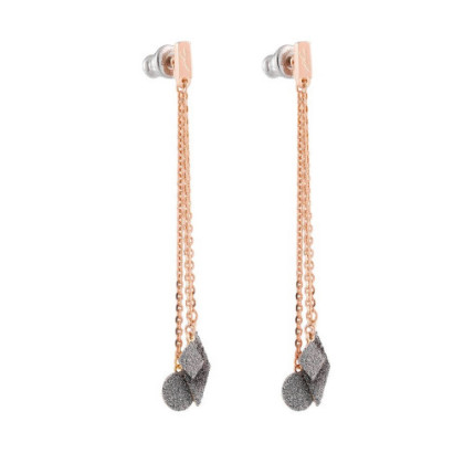 JOLIE SILVER EARRINGS WITH DIAMOND SAND