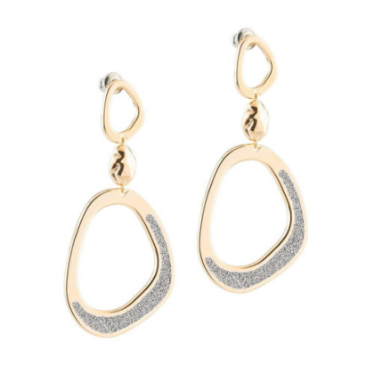JOLIE SILVER EARRINGS WITH DIAMOND SAND