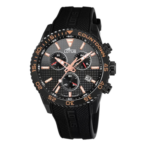 RELOJ DE HOMBRE LOTUS COLOR CON ESFERA NEGRA
