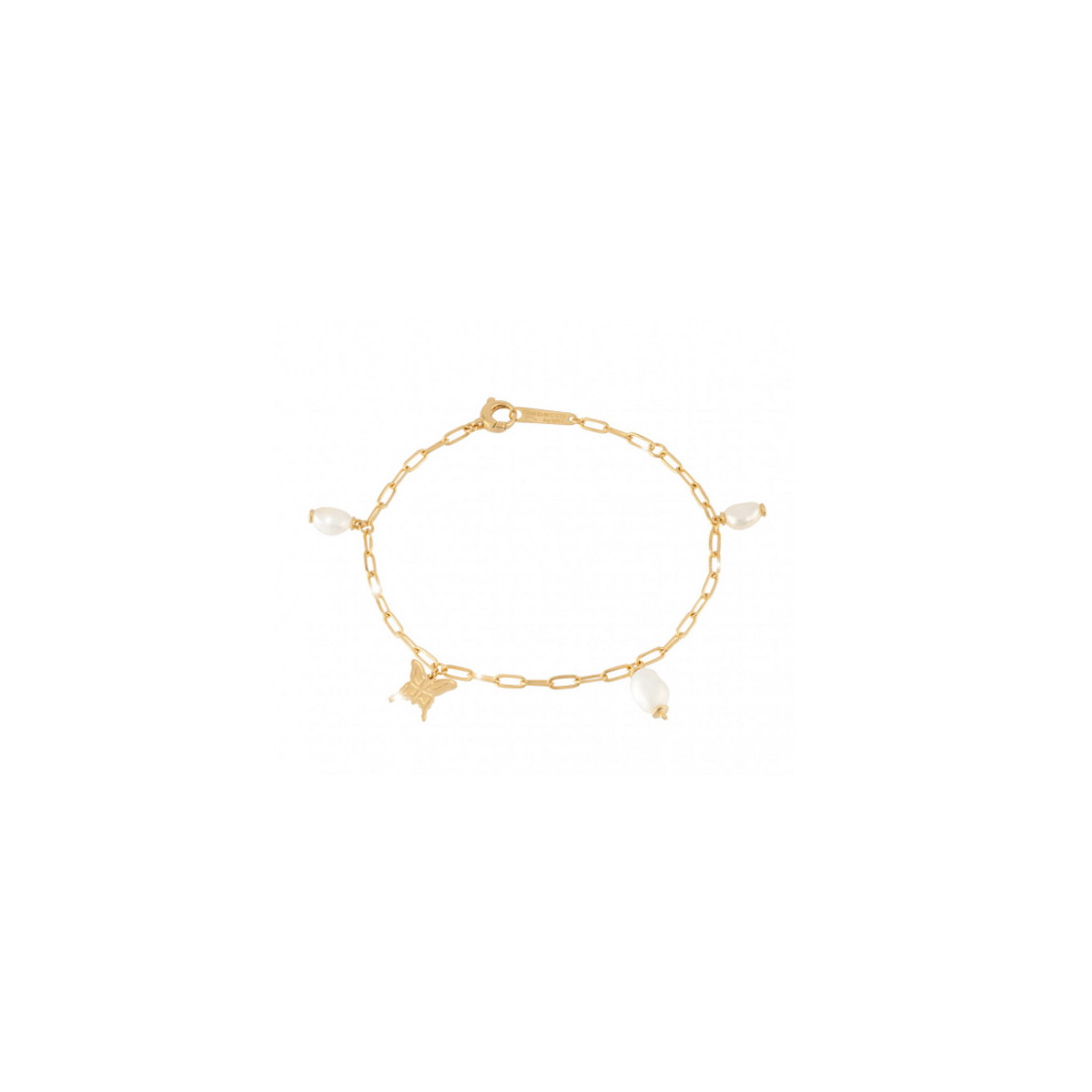 PULSERA DE PLATA Y PERLAS BUTTERFLY