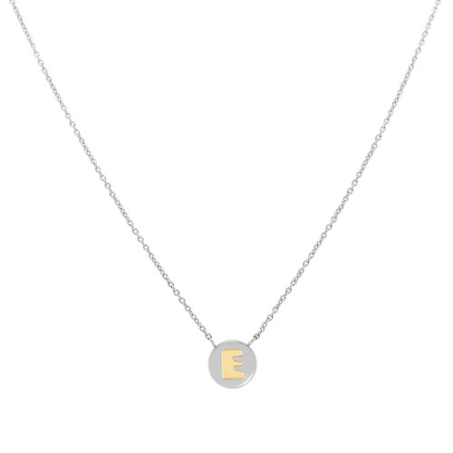 NECKLACE WITH THE LETTER E IN GOLD