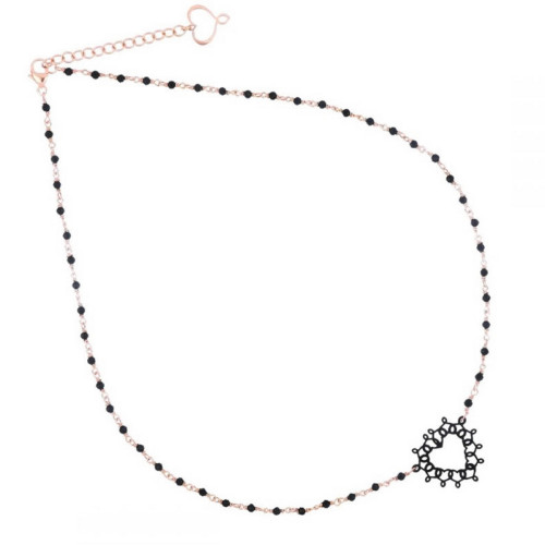 ISABELLA ROSARY WITH PIERCED HEART AND SPINEL