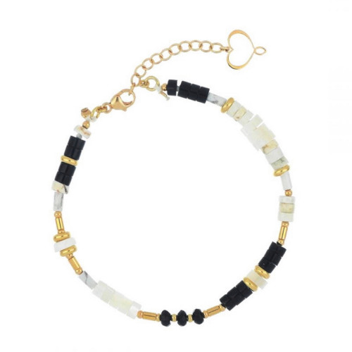 PULSERA MIA AFRICA BLANCO Y NEGRO