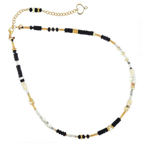 CUELLO REDONDO MIA AFRICA BLANCO Y NEGRO