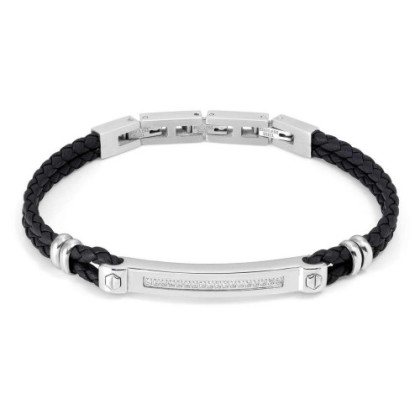 MANVISION BRACELET IN BLACK SYNTHETIC LEATHER