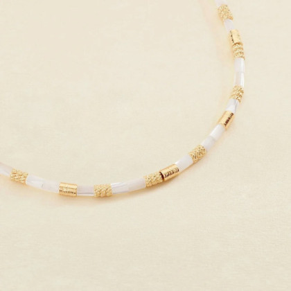SHORT NECKLACE PETRA MOTHER-OF-PEARL / GOLD