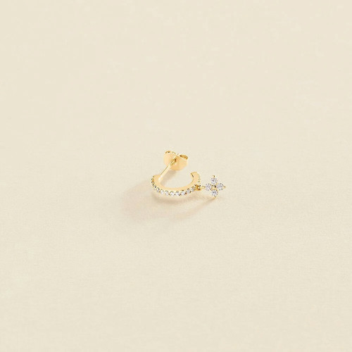 PIERCING CRIOLLA DIAMSTAR - CRISTAL / DORADO