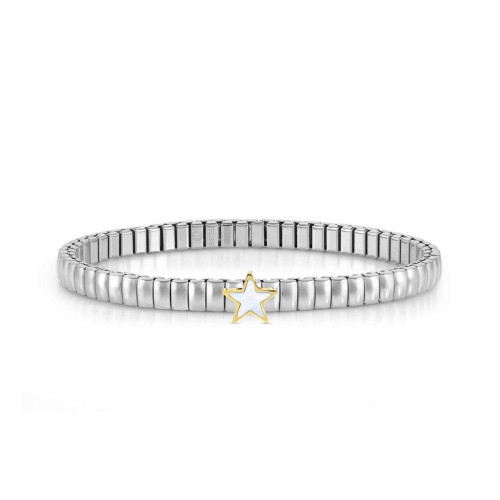 STAINLESS STEEL AND MOTHER OF PEARL STAR EXTENSION BRACELET