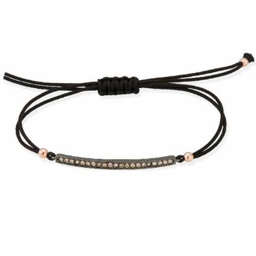 COGNAC SUITE BRACELET IN BLACK SILVER