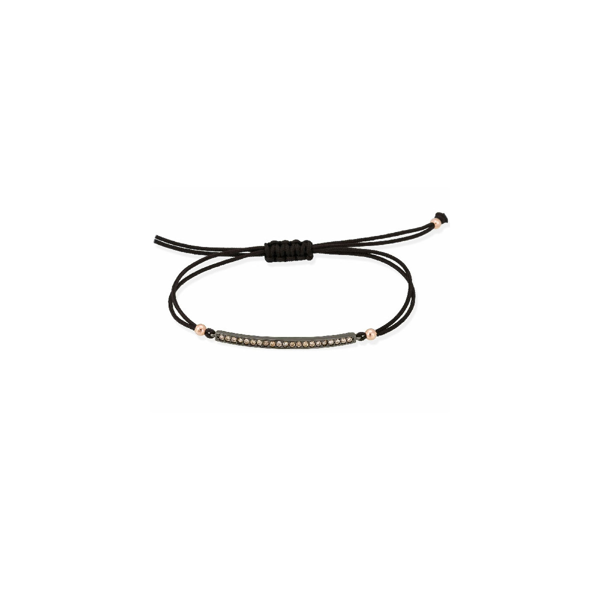 COGNAC SUITE BRACELET IN BLACK SILVER