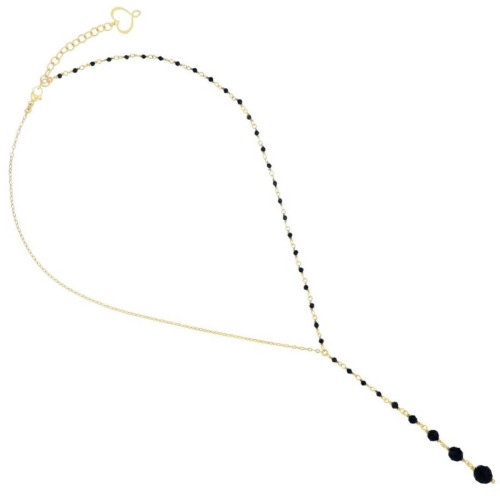 BLACK WAVE PENDANT NECKLACE