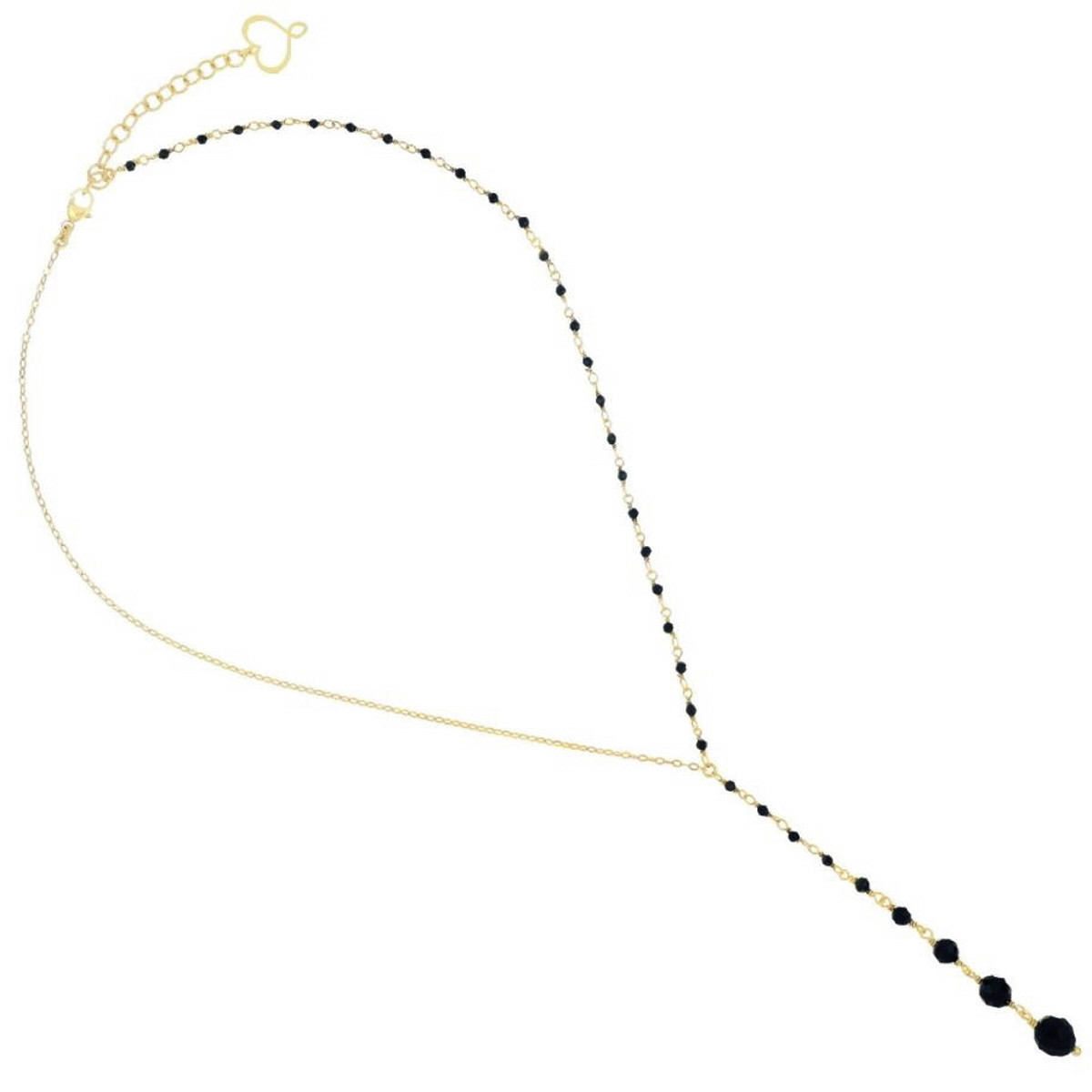 BLACK WAVE PENDANT NECKLACE
