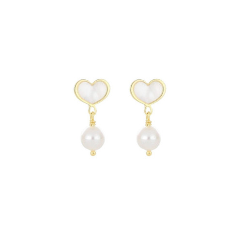 PAIR OF WHITE WAVE LOBE EARRINGS