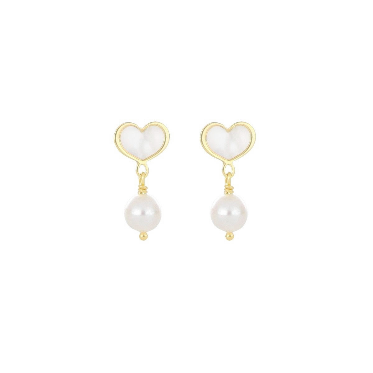 PAIR OF WHITE WAVE LOBE EARRINGS