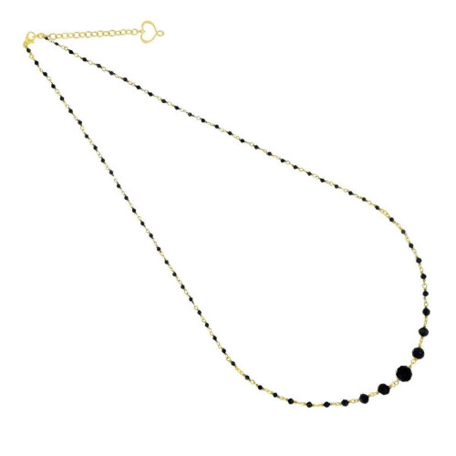 LONG BLACK WAVE ROSARY