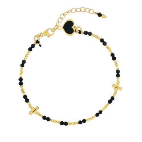 MIA AFRICA BLACK BRACELET WITH ELEMENTS