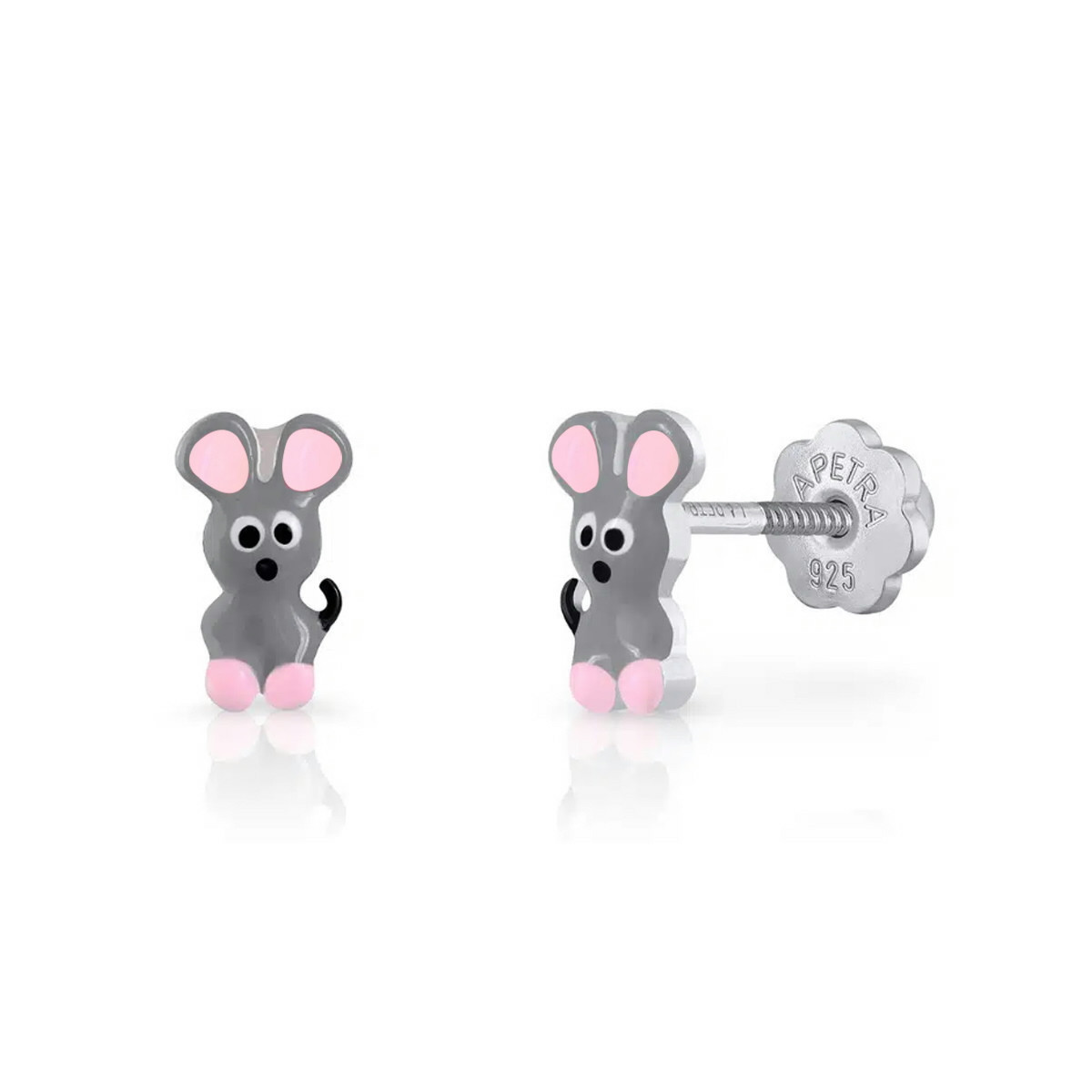 PENDIENTES MINI RATON ROSCA