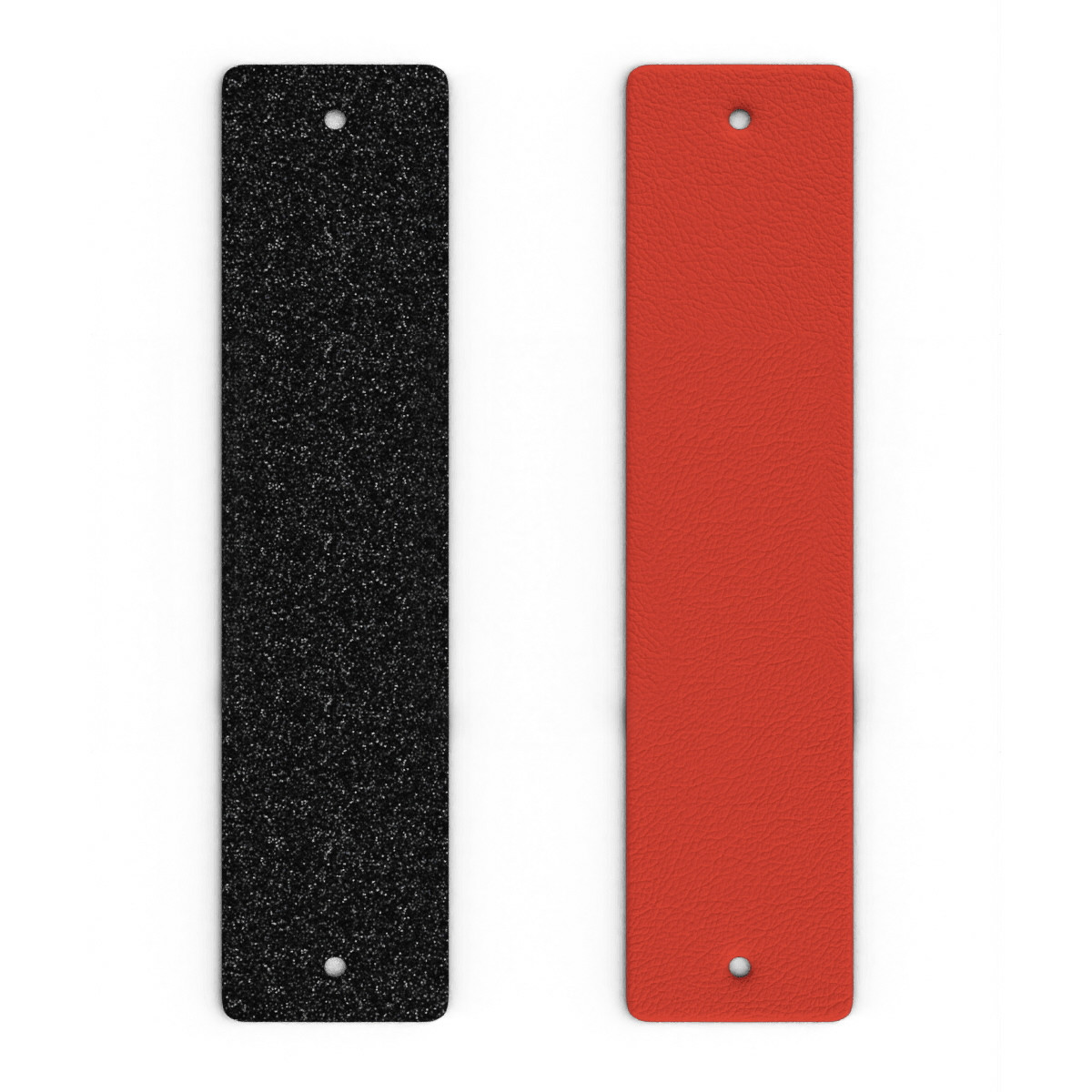 LEATHER INSERT - BRACELETS, BLACK / RED GLOSS
