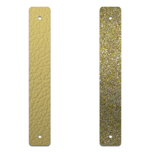 INSERCIÓN DE CUERO - PULSERAS, AMARILLO LIMÓN / TRIGO DORADO