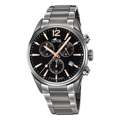 RELOJ DE HOMBRE LOTUS CHRONO CON ESFERA NEGRA