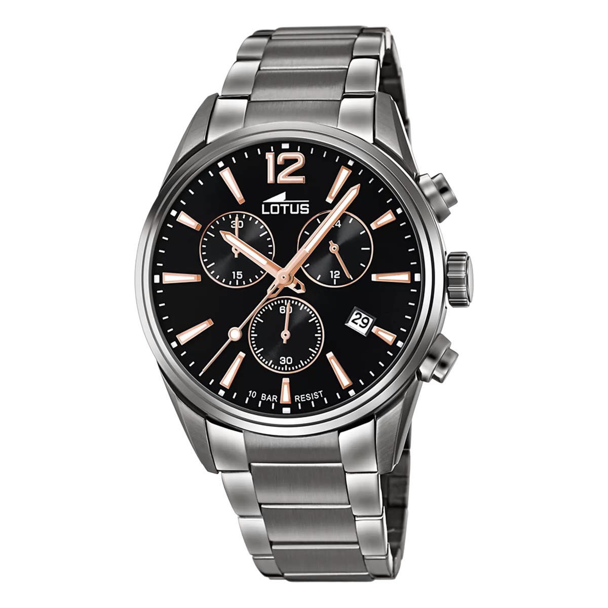 RELOJ DE HOMBRE LOTUS CHRONO CON ESFERA NEGRA