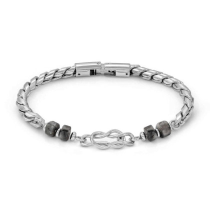 PULSERA ATLANTE NUDO Y PIEDRAS NATURALES