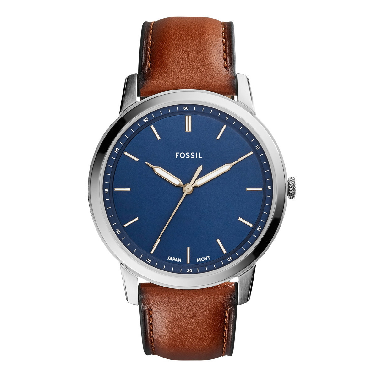 RELOJ THE MINIMALIST SLIM DE PIEL ECOLÓGICA MARRÓN CLARO CON TRES AGUJAS