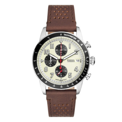 RELOJ SPORT TOURER DE PIEL EN COLOR MARRÓN CON CRONÓGRAFO