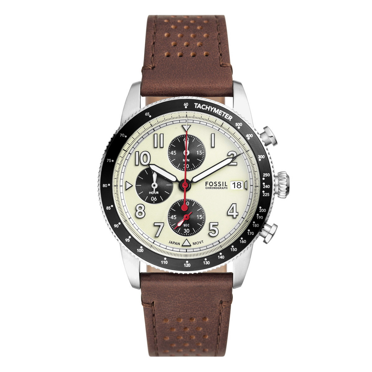 RELOJ SPORT TOURER DE PIEL EN COLOR MARRÓN CON CRONÓGRAFO
