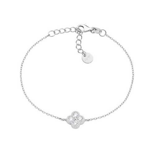PULSERA DE PLATA DE LEY CON CIRCONITAS BLANCAS