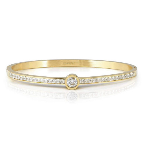 PULSERA PRETTY BANGLES PVD AMARILLO CON CIRCONITA CENTRAL