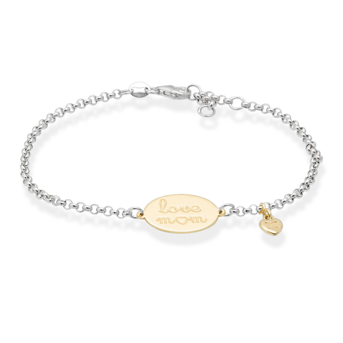 PULSERA MAMA PLATA DORADA/RODIO