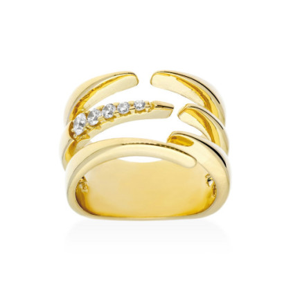 TRIPLE HOOP SILVER RING