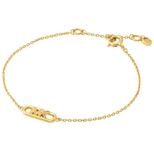 PULSERA DE PLATA DORADA CON LOGO