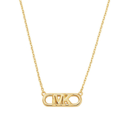 COLLAR DE PLATA DORADA CON LOGO
