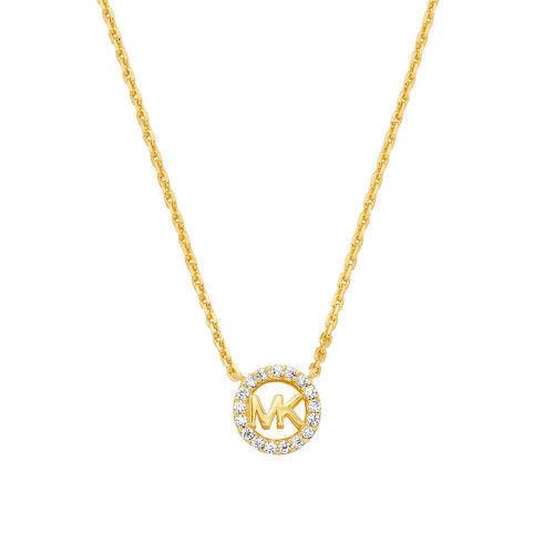 GOLD PLATED SILVER NECKLACE WITH MK LOGO