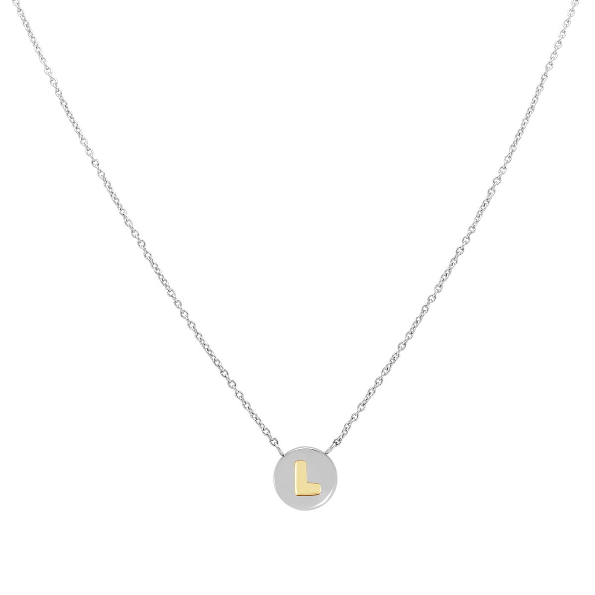 NECKLACE WITH THE LETTER L IN GOLD