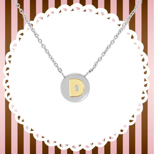 NECKLACE WITH THE LETTER D IN GOLD