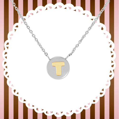 COLLAR CON LA LETRA T EN ORO