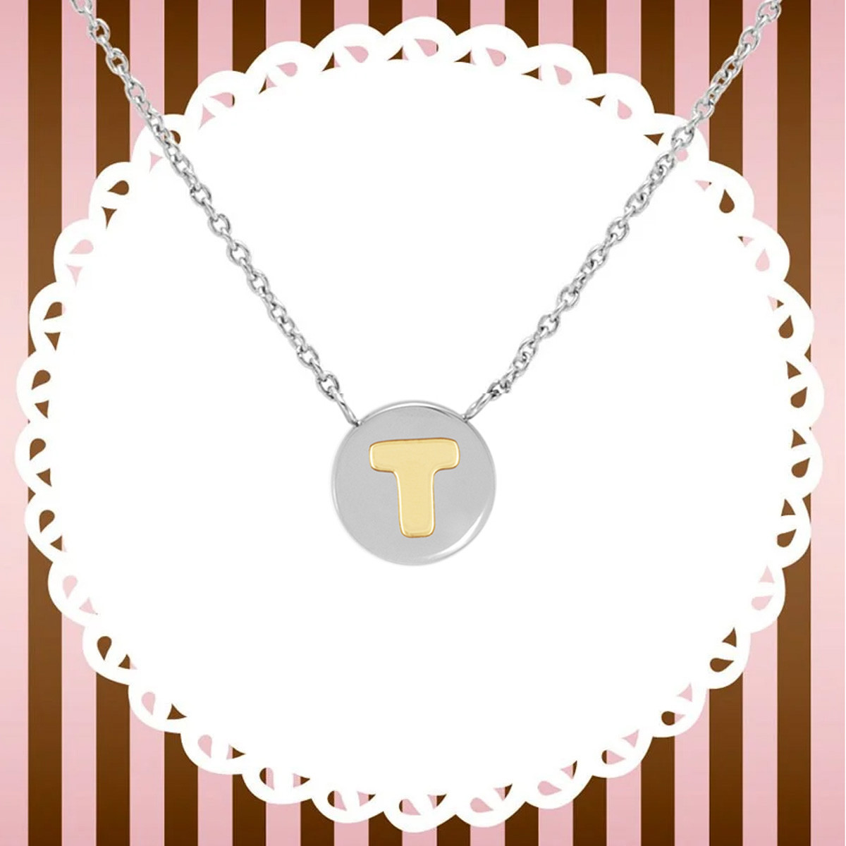 COLLAR CON LA LETRA T EN ORO
