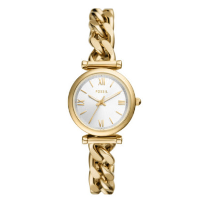 CARLIE WATCH IN STAINLESS STEEL IN GOLD TONE WITH THREE HANDS